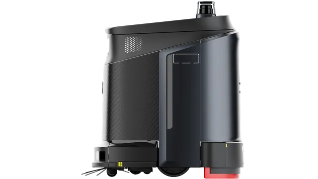 Robô de limpeza compacto Gausium Phantas, que lava, aspira e varre, imagem oficial de estúdio 3
