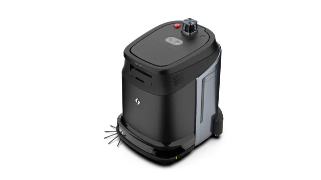 Robô de limpeza compacto Gausium Phantas, que lava, aspira e varre, imagem oficial de estúdio 4