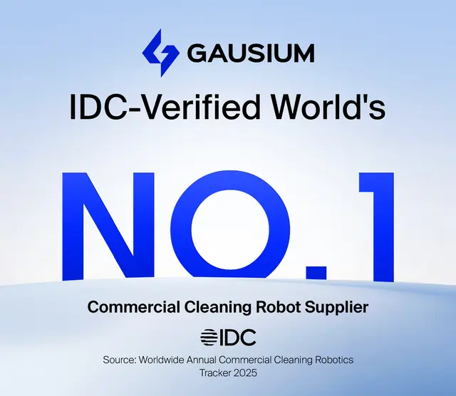 Gausium, número 1 mundial em robôs de limpeza comercial no ranking da IDC de 2025