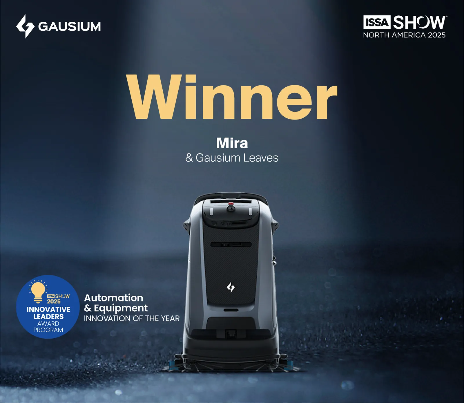 Gausium Mira recebe o prêmio Inovação do Ano na ISSA Show North America 2025